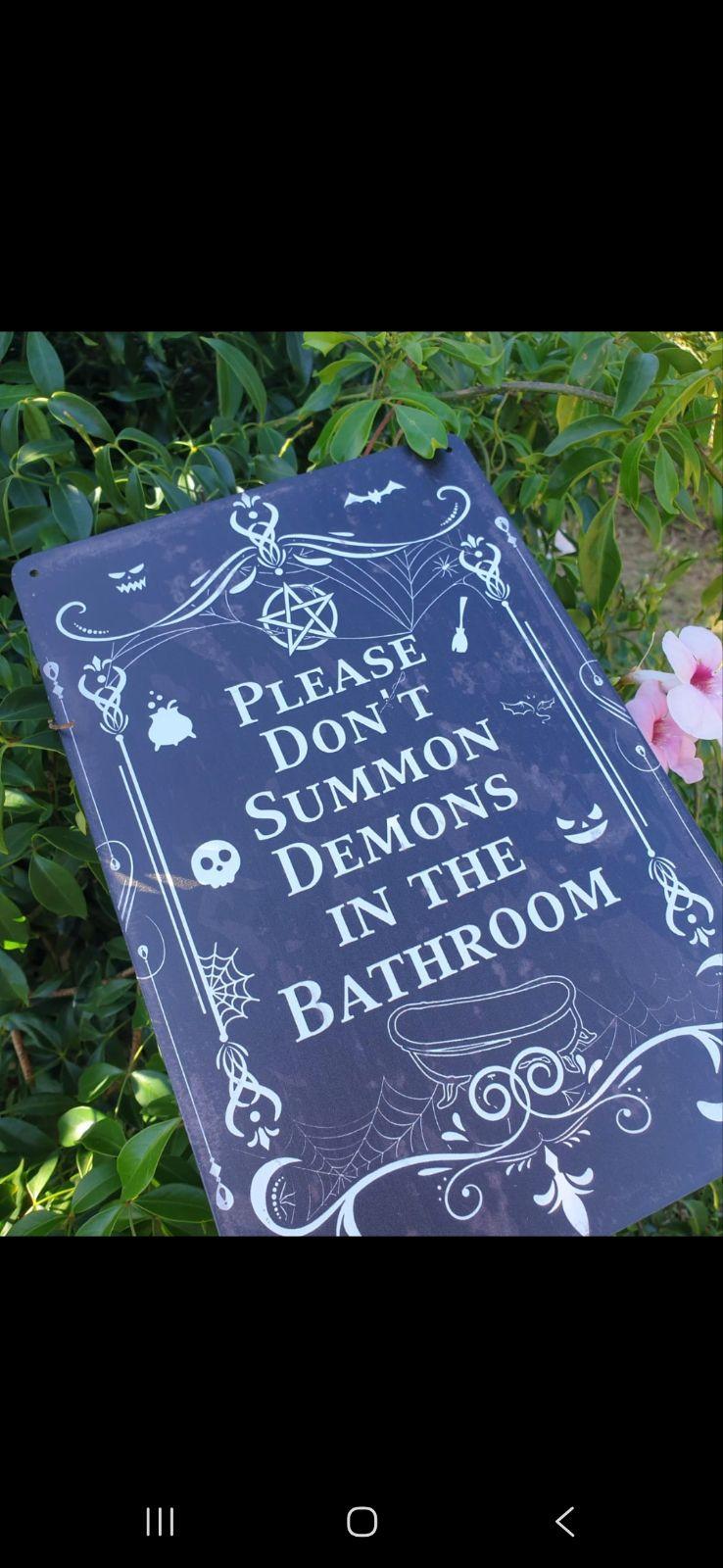 Gothic Bathroom Plaque