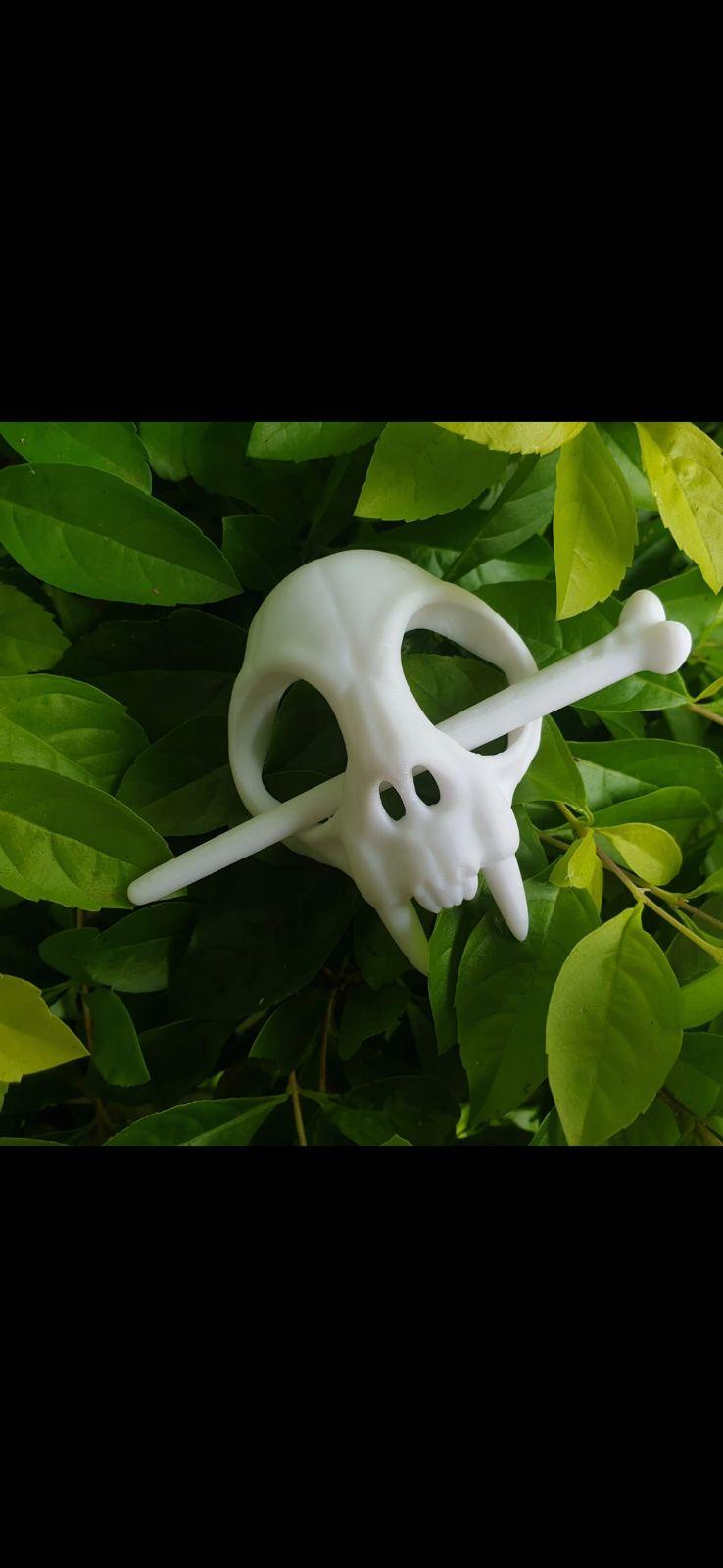 Cat Skull Hair Pin